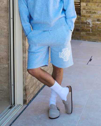 Essential 4M Knitted Shorts Sky Blue
