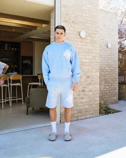 Essential 4M Knitted Shorts Sky Blues