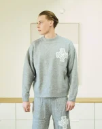 Essential 4M Knitted Sweater Dove Grey