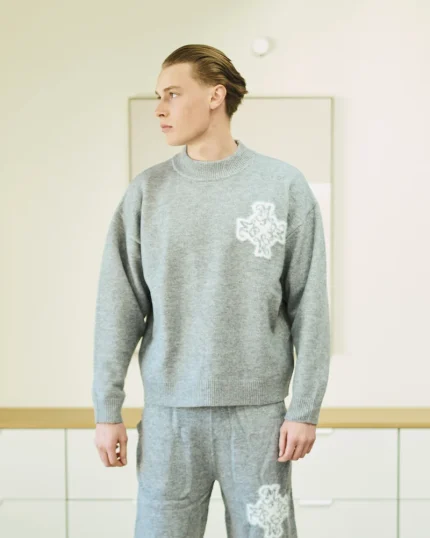 Essential 4M Knitted Sweater Dove Grey