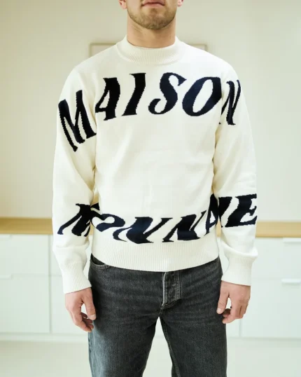 Spell Out Sweater Ivory Whites